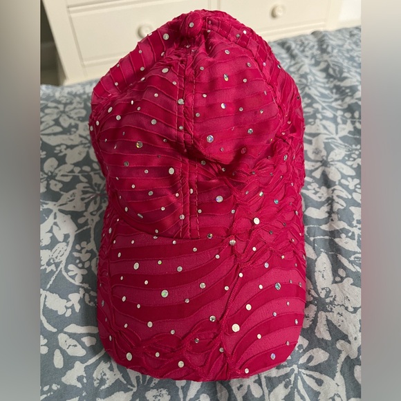 Hot Pink Hat with Bling - Picture 2 of 4